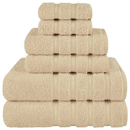 American Soft Linen 6 Piece Towel + 4 Piece Hand Towel Set Bundle