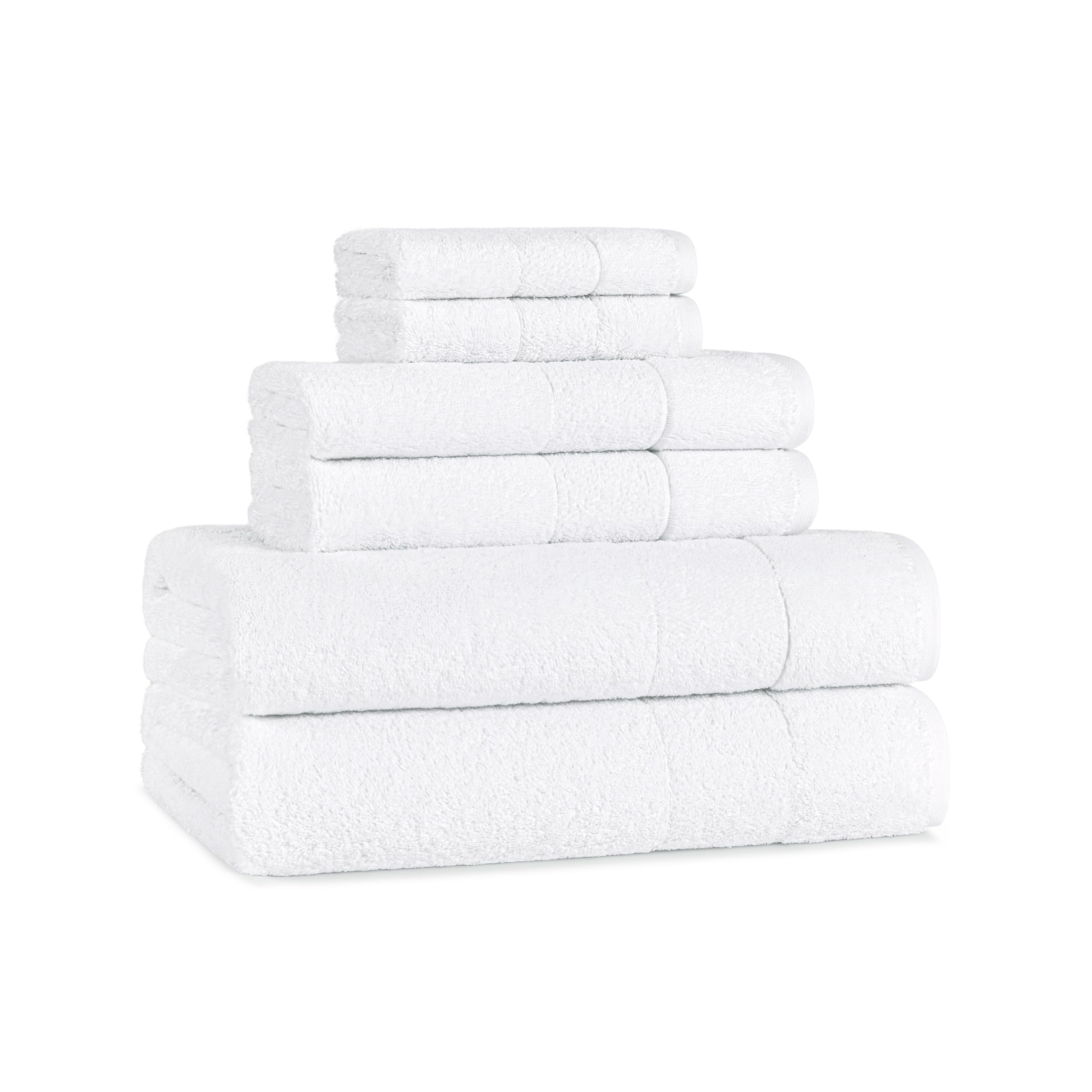 Aston & Arden Aegean Terry 6-Piece Bath Towel Set - 600 GSM Thick & Soft