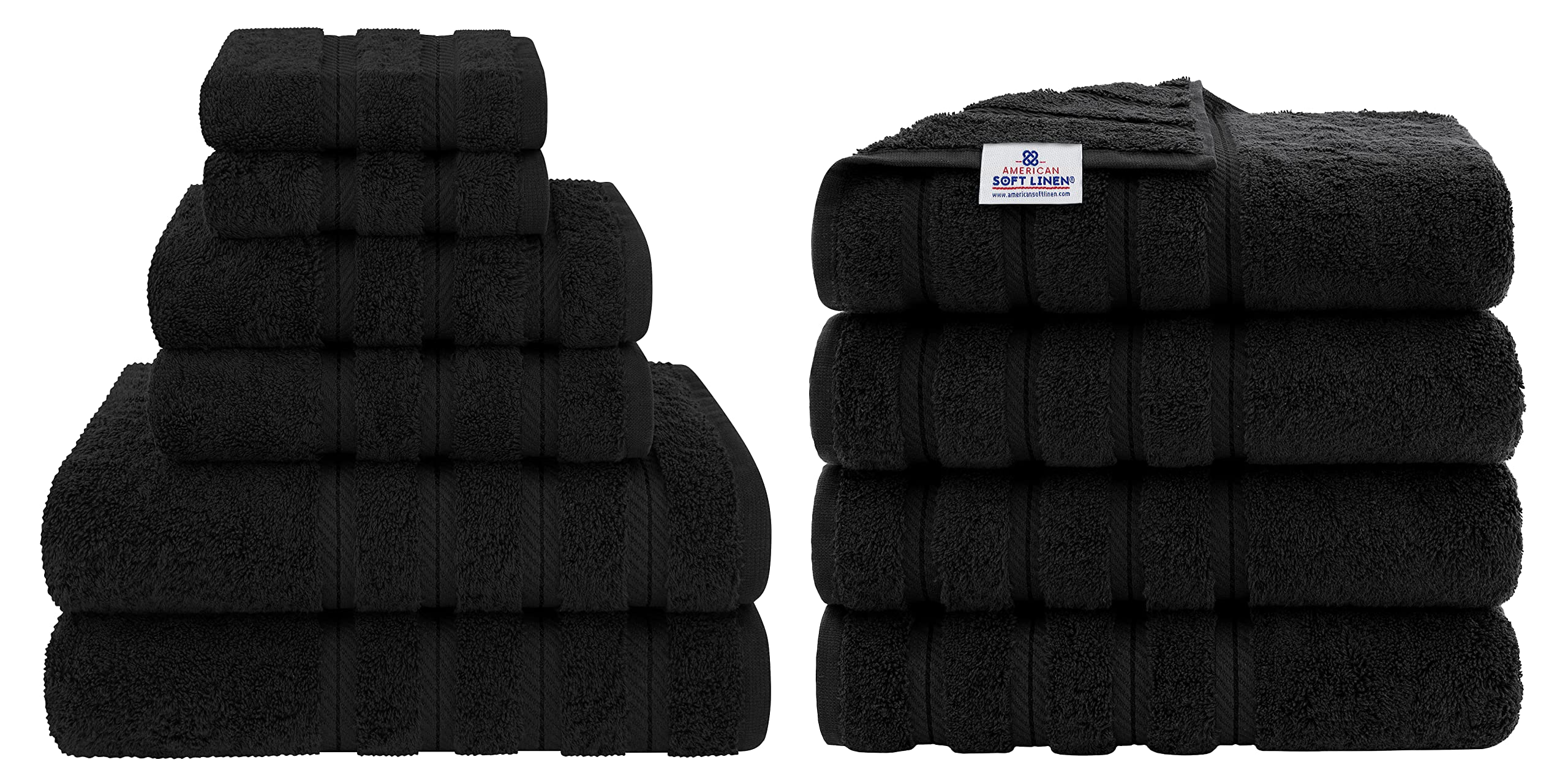 American Soft Linen 6P Towel Set & 4P Bath Towel Set Bundle