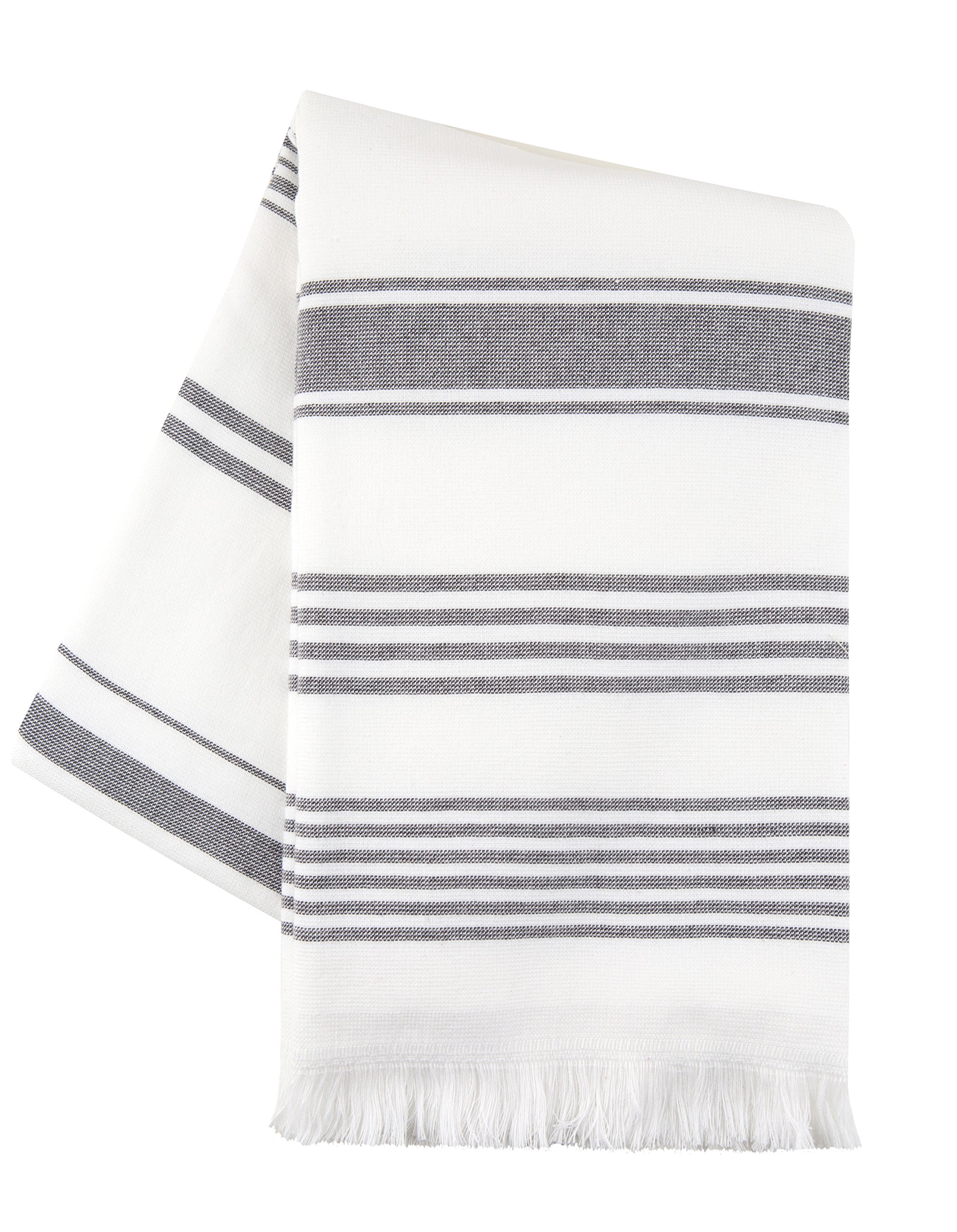 Hammam White Sticky Toffee Turkish Towel, 100% Oeko-Tex Cotton, Soft & Absorbent