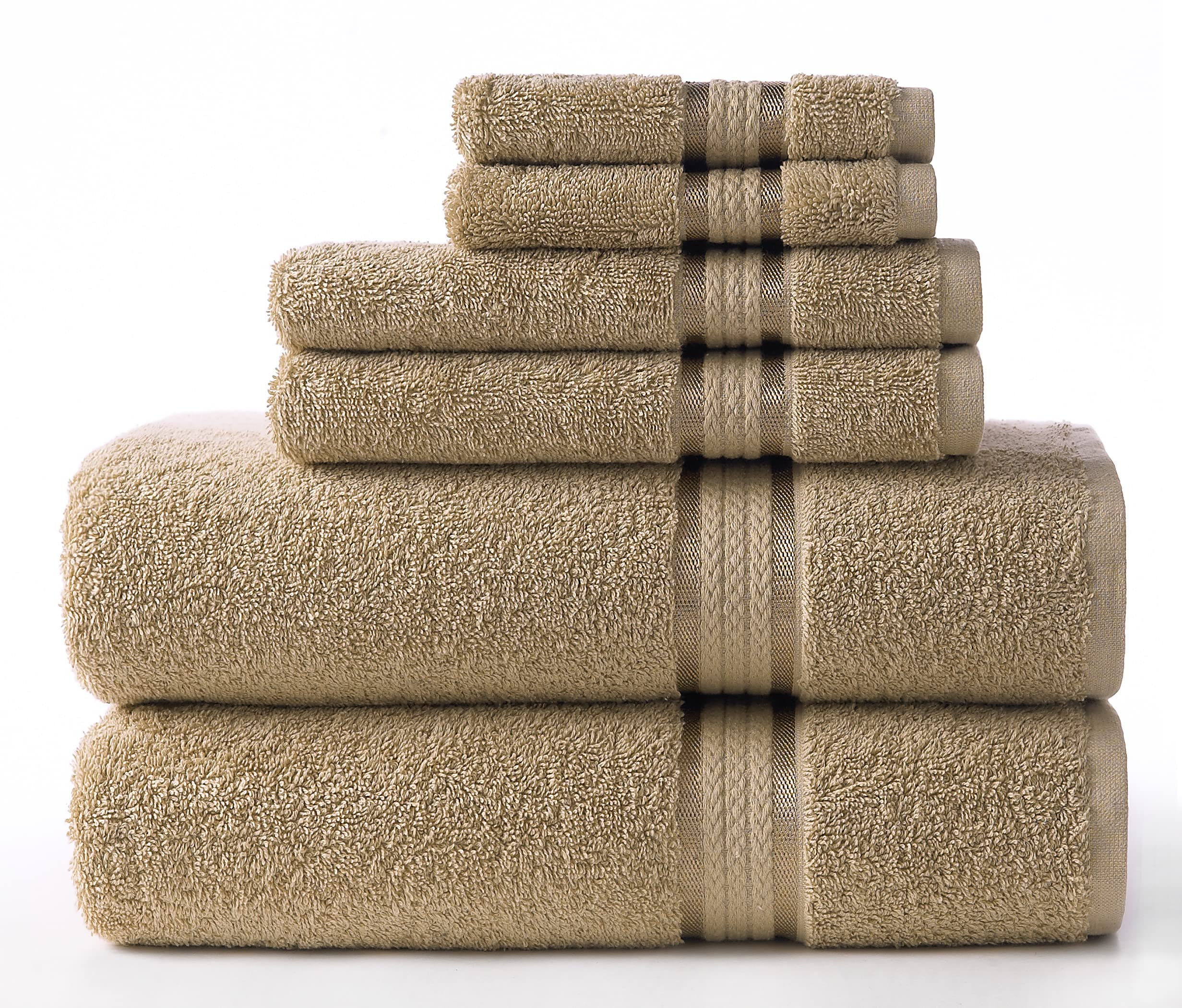 Luxurious Cotton Towel Set for Bath, Hand, and Face - 6-Piece
