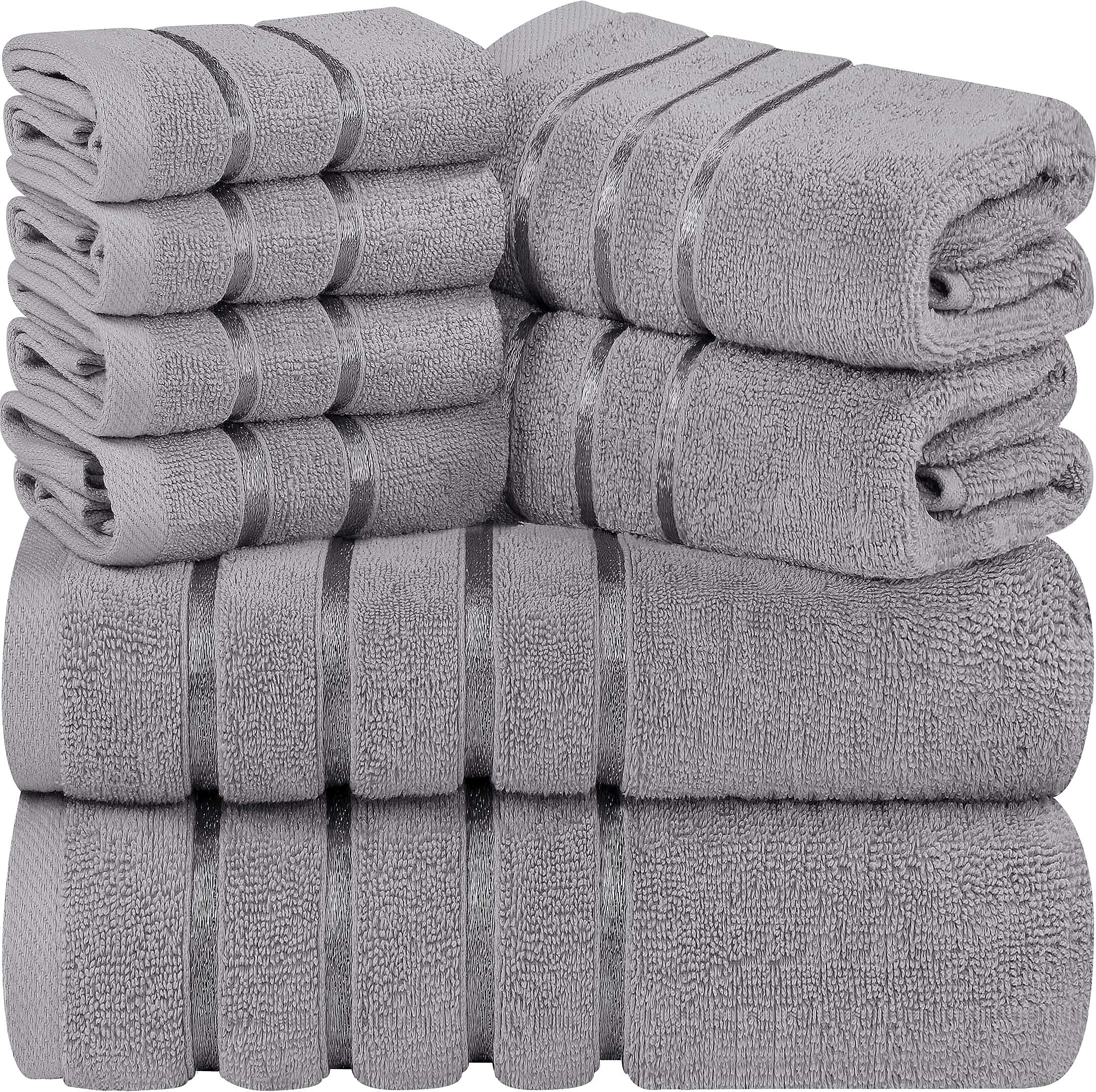 Cool Grey Luxury 8-Piece Towel Set